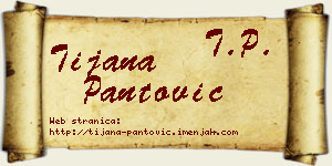 Tijana Pantović vizit kartica